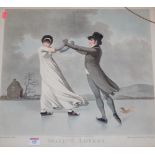 After Adam Buck - Skating Lovers, stipple engraving, publisher William Holland, Oxford Street,