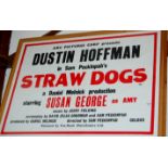 An original quad movie poster for Sam Peckinpah's Straw Dogs,