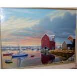 L Burrows - Woodbridge Tide Mill, oil,