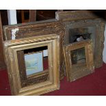 Assorted gilt gesso picture frames principally circa 1900 (a/f)