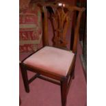 A 19th century Chippendale style mahogany single dining chair;