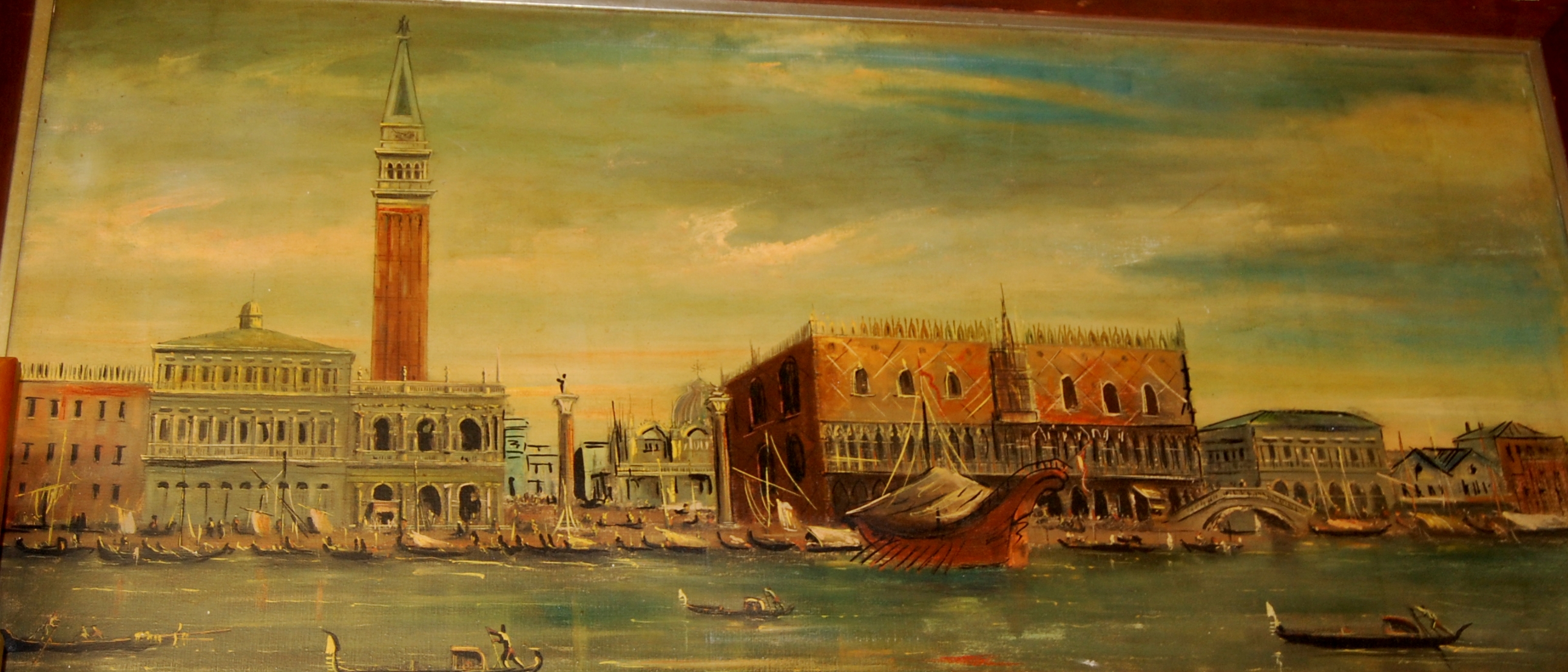 Stringfellow - extensive Venetian scene, oil on canvas,