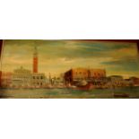 Stringfellow - extensive Venetian scene, oil on canvas,