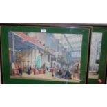 Two Victorian lithographs of the Crystal Palace Great Exhibition being the Wool Pavilion,