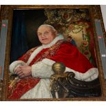 Edith Todd - half length portrait of The Pope in full robes, oil on canvas,