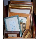 Box of assorted pictures and prints to include botanical examples,