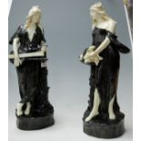 Hedi Schoop - pair of continental soft paste porcelain figurines  Condition Report / Extra