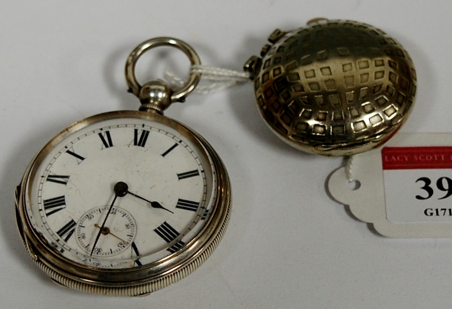 A circa 1900 fine silver pocket watch,