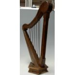 An oak replica harp, h.