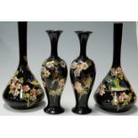 A pair of Bretby bottle vases,