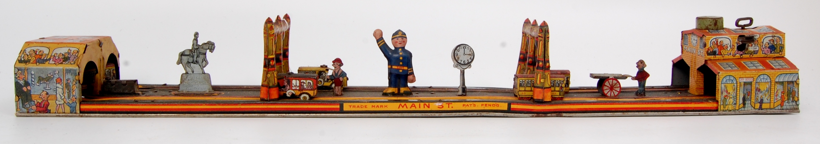 Marx Toys (USA) "Main Street" tinplate Novelty Toy, late 1920s,