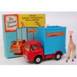 Corgi Toys, 503, Chipperfields Giraffe Transporter, red cab and chassis with yellow interior,