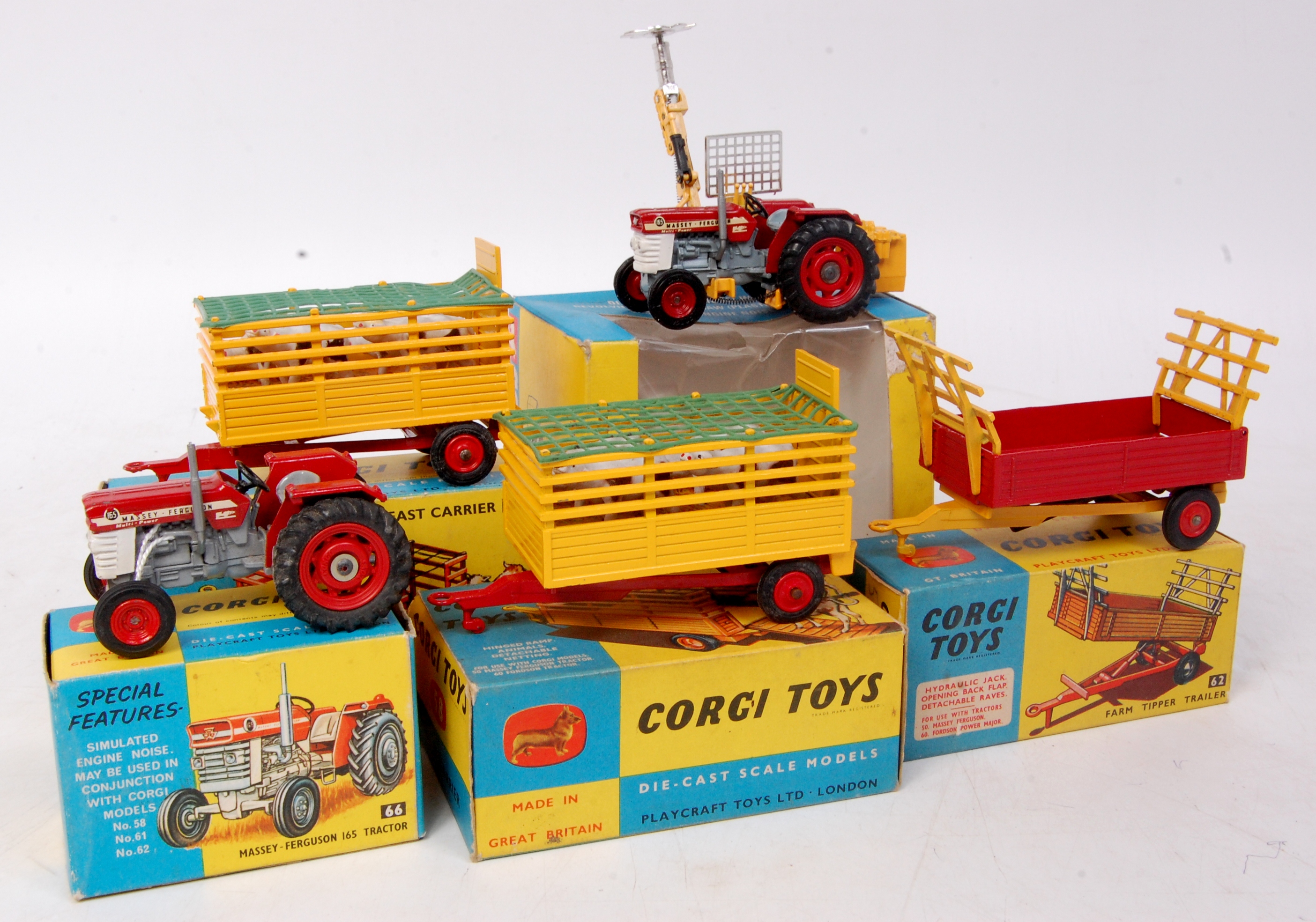 Corgi Toys boxed farming diecast group to include No.
