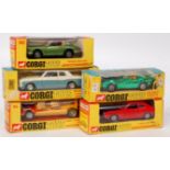 Corgi Toys Window Boxed and Whizzwheels diecast group, 5 boxed models to include No.