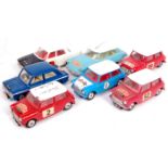 7 assorted Corgi toys rally related diecast vehicles to include Citroen DS19 in light blue with