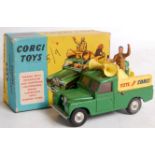 Corgi Toys, 472, Land Rover Public Address vehicle, green body with yellow back,