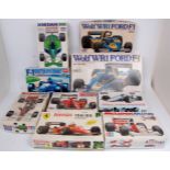 9 assorted Formula 1 plastic kits, all appear as issued, scales to include 1/12th,