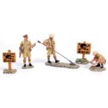 King and Country, EA013 White Metal 8th Army Mine Sweeping Set, comprising of mine sweeper,