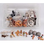 Large collection of various Britains, unmarked and other Farm plastic animals and accessories,