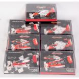 Minichamps 1/43rd scale Mclaren Mercedes Formula 1 Group, 7 plastic cased examples from Edition 43,