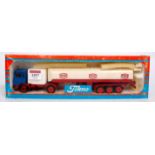 Tekno 1/50th scale diecast model of a MAN Diesel Texaco Tanker, blue cab with red chassis,