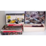11 assorted plastic kit vehicles, various subjects to include Dragster, Formula 1,