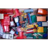 2 trays of mixed Britains diecast and plastic vehicles and farm yard accessories,