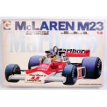 Eidai Grip, 1/8th scale plastic kit for a McLaren M23 F1 racing car, appears as issued,