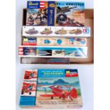 9 assorted Military, Space, Aircraft and Submarine related plastic kits, to include Monogram,