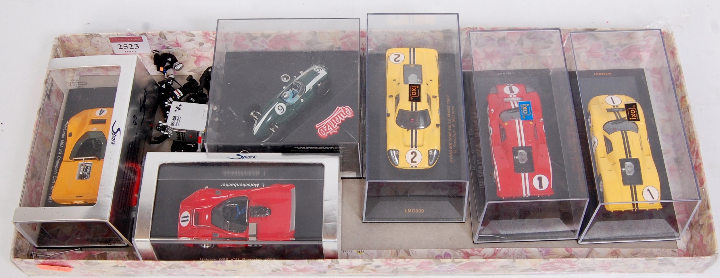 Ixo, Quartzo and Spark Models 1/43rd scale racing diecast group, Quartzo Example is A/F, 6 cased,
