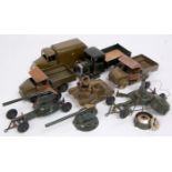 8 assorted Britains Military Vehicles and Field Guns, to include No.