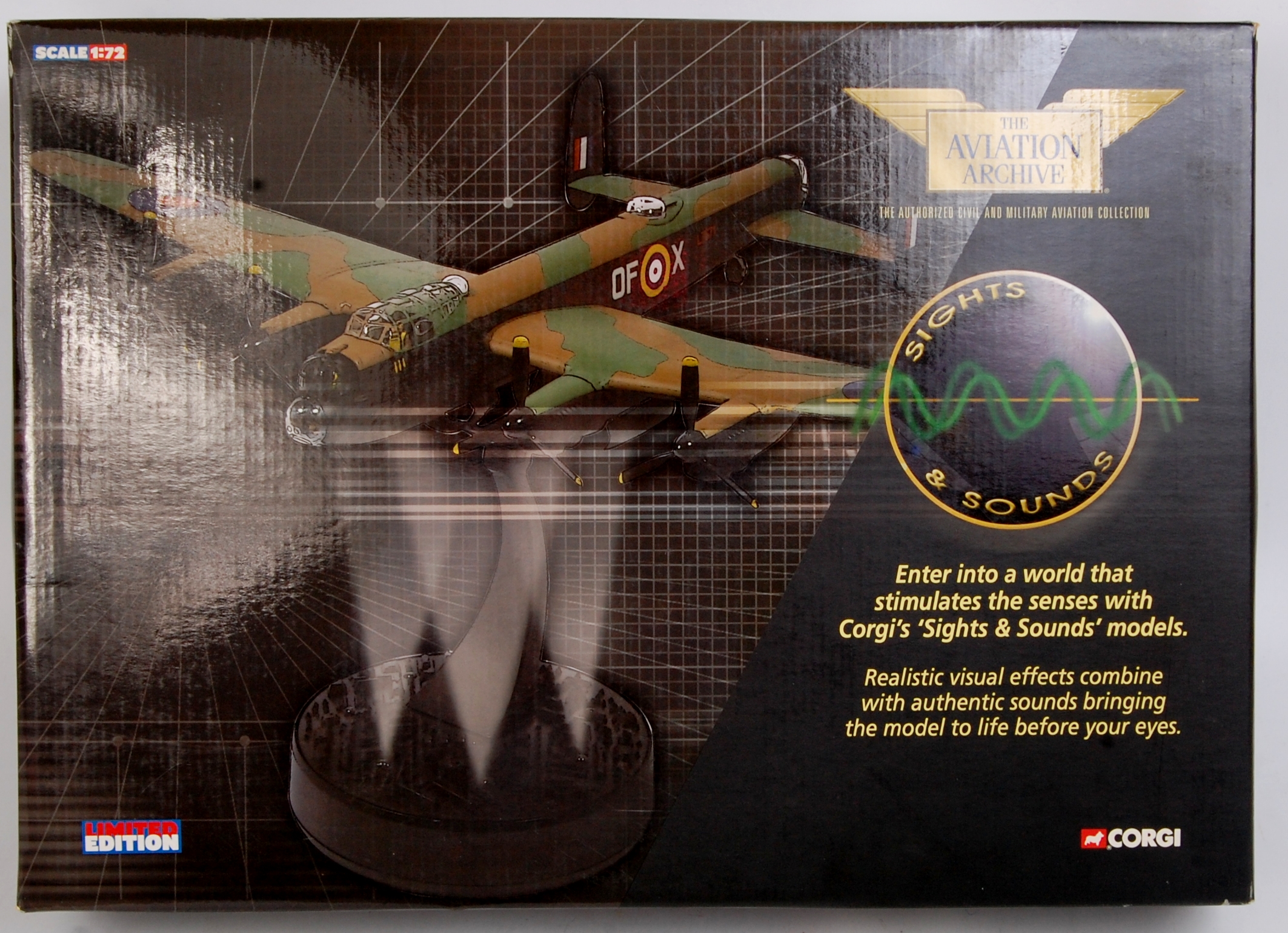 Corgi Aviation Archive 1/72nd scale "Sights and Sound" AA32611, Avro Lancaster B1 L7571,