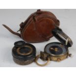 A WW I Verner's Pattern VIII brass cased prismatic compass,