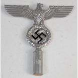 A German Third Reich alloy flag pole finial,