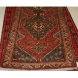 A Persian woollen Qashqai rug,