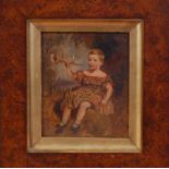 19th century English school - The trumpeter, oil on board, 22.