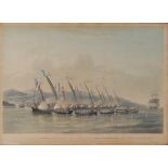 After W J Huggins - 'The boats of His Majesties Sloop Procris, containing 90 officers,