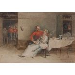George Clark Stanton RSA (1822-1894) - The soldiers farewell, watercolour, signed lower right,