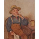 Frederick M Evans (1859-1929) - Enjoying himself, watercolour, signed lower left, 28 x 22.