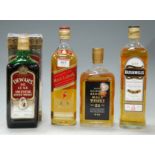 Johnnie Walker Red Label blended scotch whisky, 70cl, 40%; a Waitrose Millennium single malt whisky,