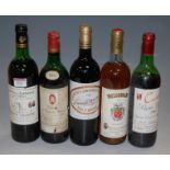 Château de Lamarque, 1977, Haut-Medoc, 1 bottle; Château La Tour du Mirail, 1969, Haut-Medoc,