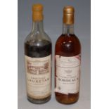 Château Lauretan Langoiran, 1947, Bordeaux, one bottle, low-shoulder; and 'Noble Grain', 1964,