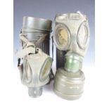 2 Second World War German gas masks