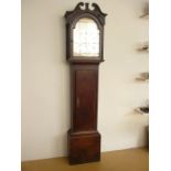 George III oak longcase clock by Adam Gordon of Dunkeld, the eight day movement having brass face