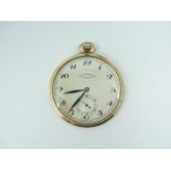 An early 20th Century 9ct gold cased Bravingtons Renown pocket watch, with a Swiss made 16 jewel