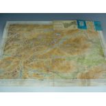 Alfred Wainwright MBE (1907-1991), a Bartholomew half inch map of Perthshire used by Wainwright