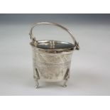 An early 18th Century Dutch silver coal extinguishing bucket, pale or cooking pot, of subtly