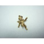 A 9ct gold pendant fob modelled as a cherub, 4g