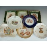 8 various Boer War period ceramic patriotic and military themed plaques and dishes