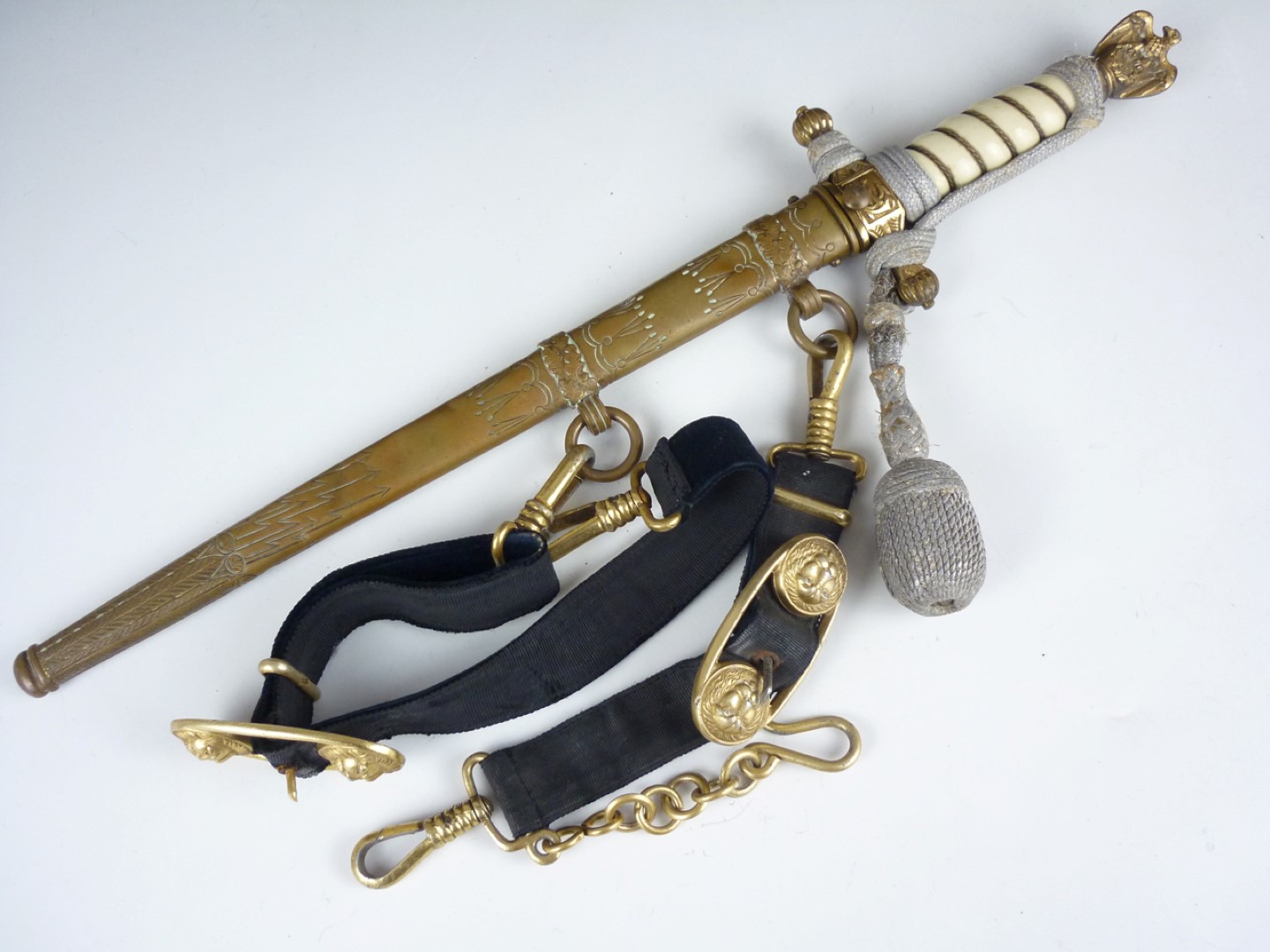 A Second World War German Kriegsmarine officer's dagger by Eikhorn, with portepee and hanging